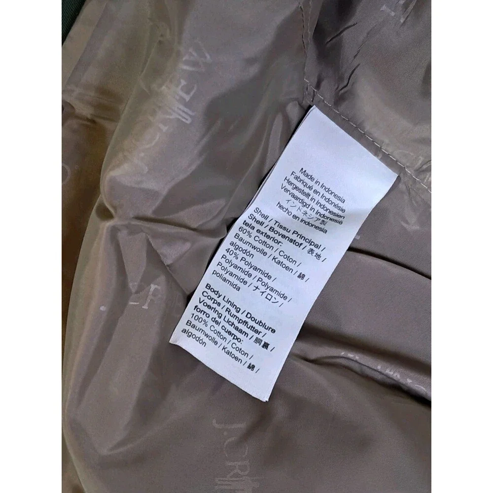 J.Crew 60/40 Barn Jacket Cotton Blend Dark Green Lightweight CK979 Size S NWT